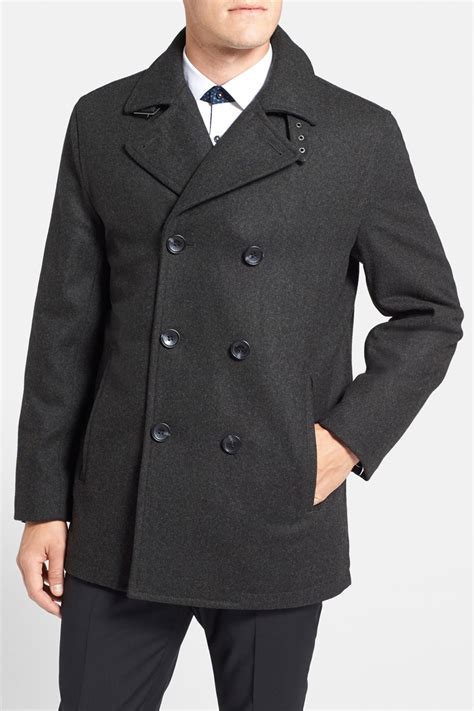 michael kors double breasted wool coat mens|More.